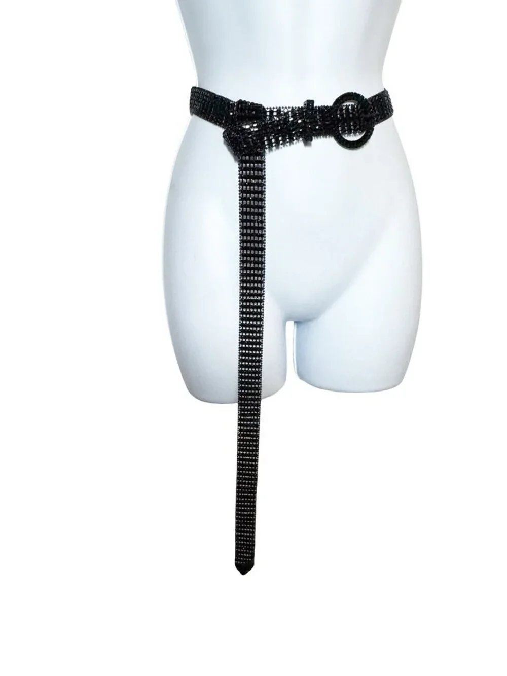 black rhinestone vintage belt